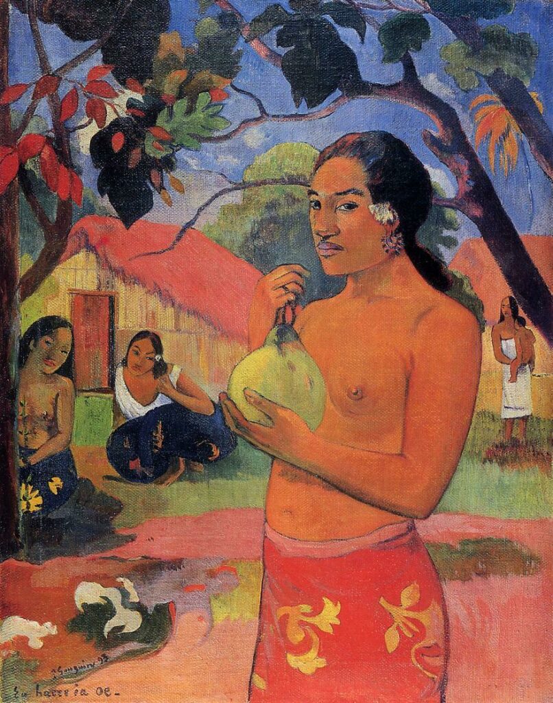 Femme portant un fruit de Paul Gauguin