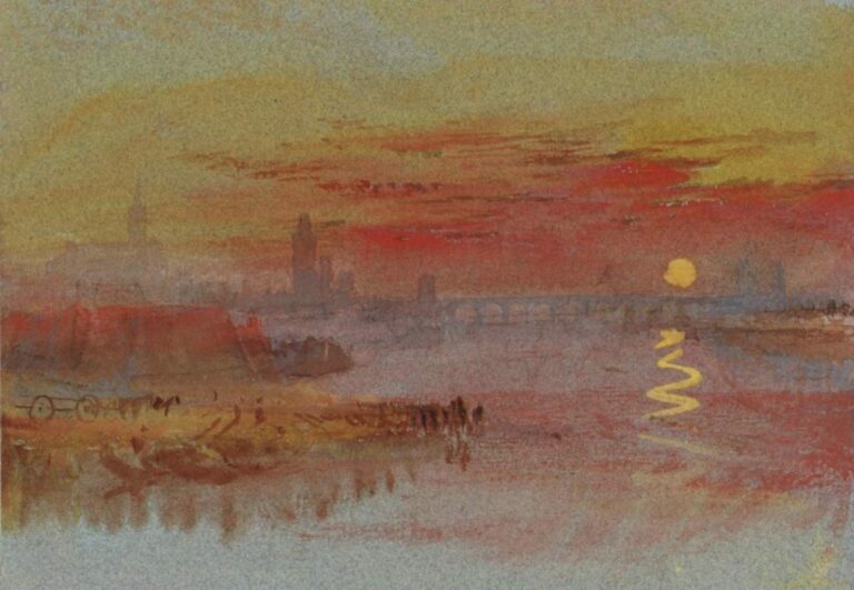 Coucher de soleil écarlate par William Turner