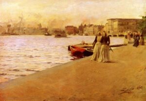 Vue depuis la jetée de Ship Island par Anders Zorn