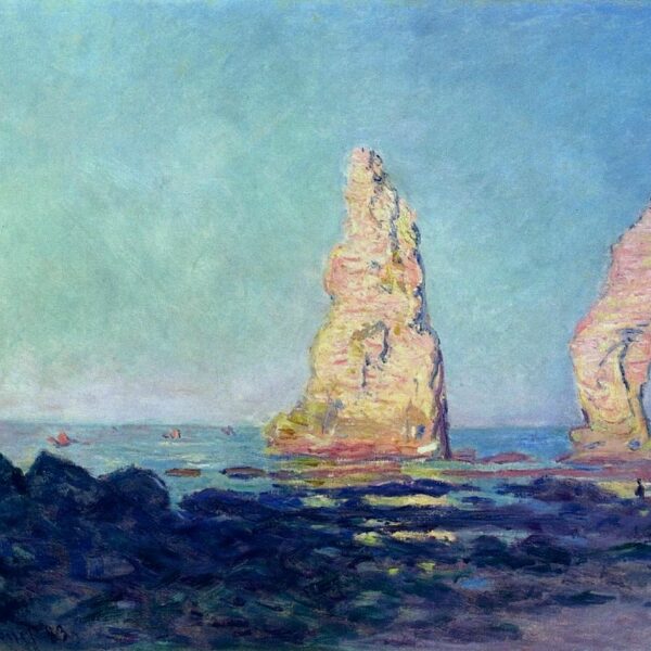 L'aiguille d'Etretat à marée basse par Monet