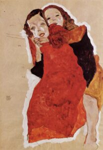 Deux filles par Egon Schiele