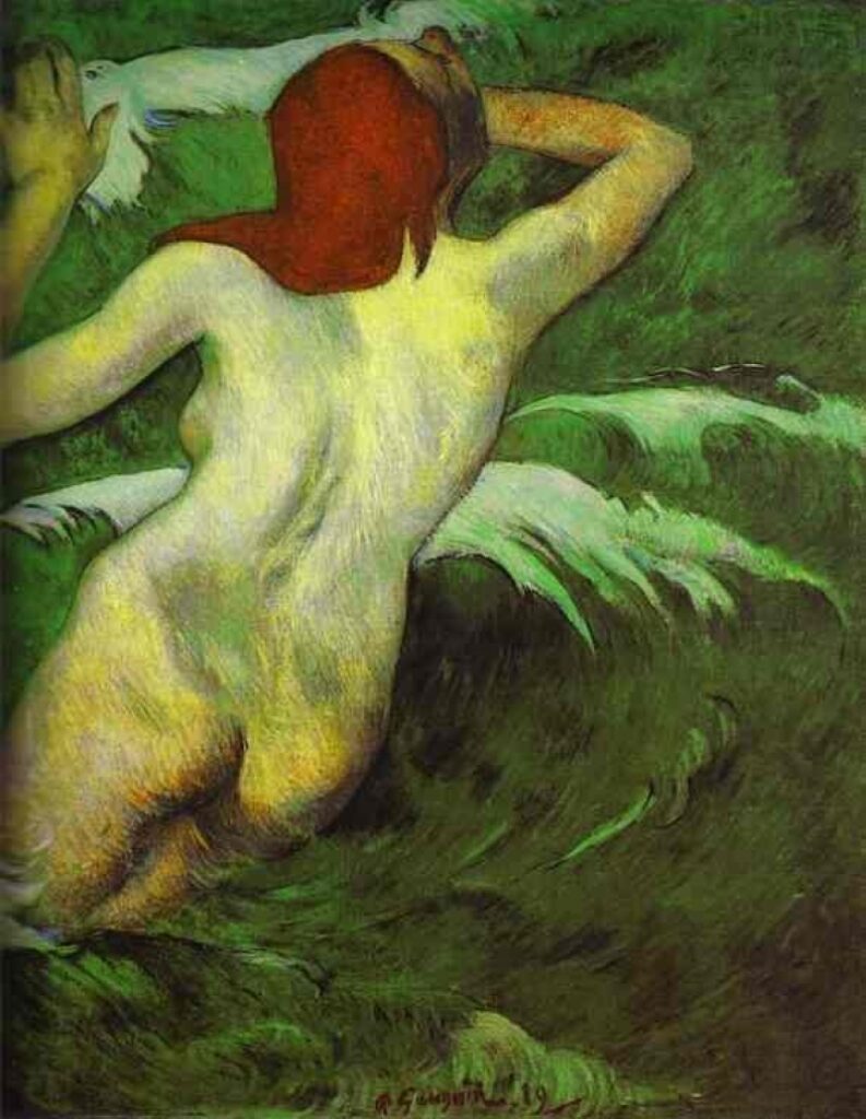 Dans les vagues par Gauguin