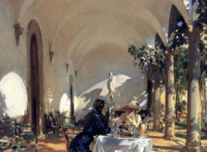 Petit déjeuner dans la loggia par John Singer Sargent