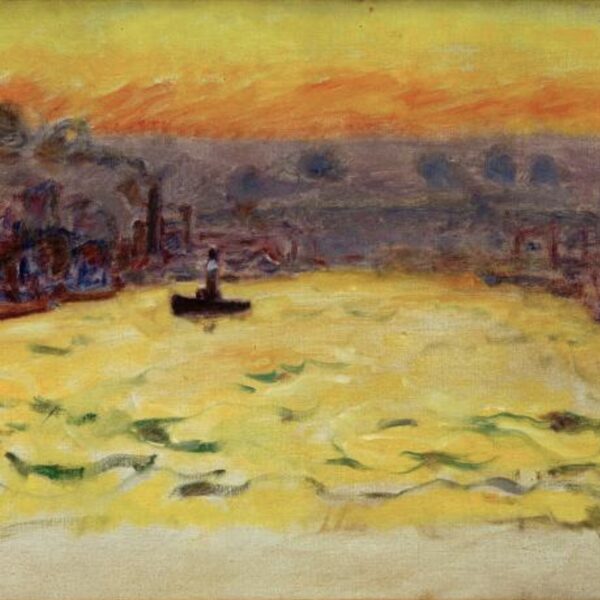 Le port au coucher de soleil par Bonnard