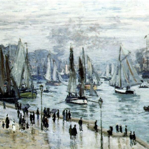 Bateaux sortant du port du Havre par Claude Monet