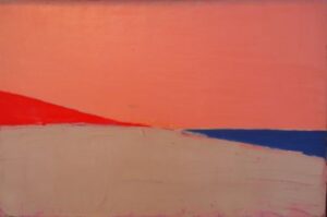 Paysage au ciel rose par Nicolas de Staël