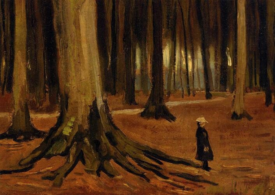 Fille dans les bois de Van Gogh