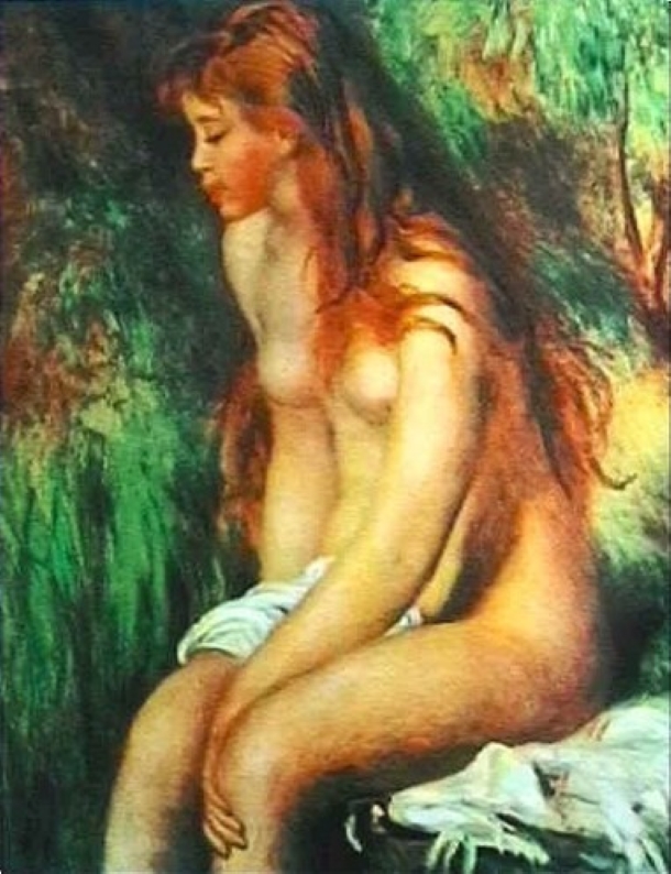 Nageuse assise d'Auguste renoir