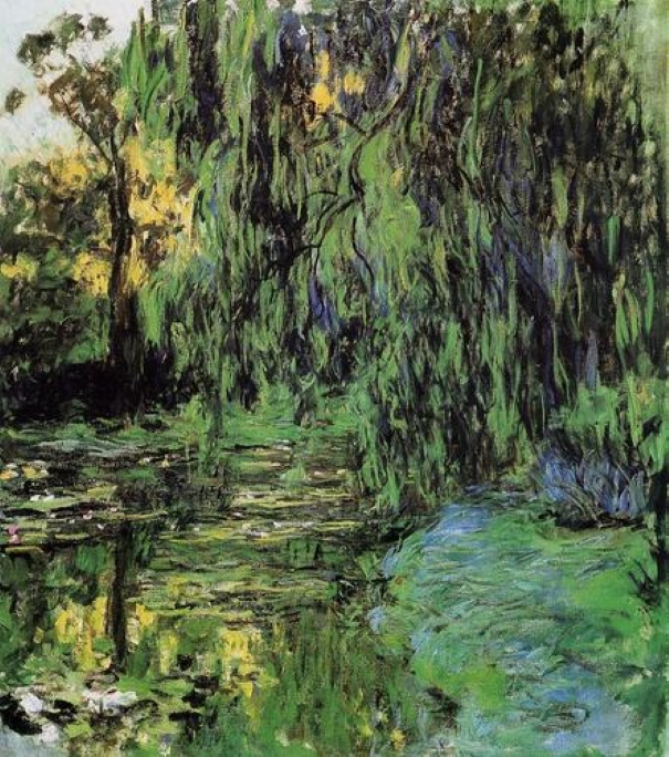 Saule pleureur et étang aux nénuphars de Monet