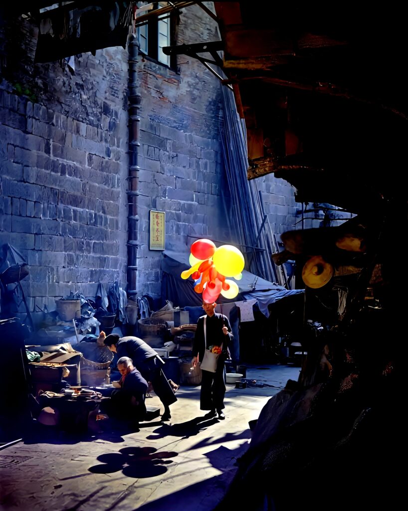 Vendeur de ballons, Hong Kong, photo de Fan Ho