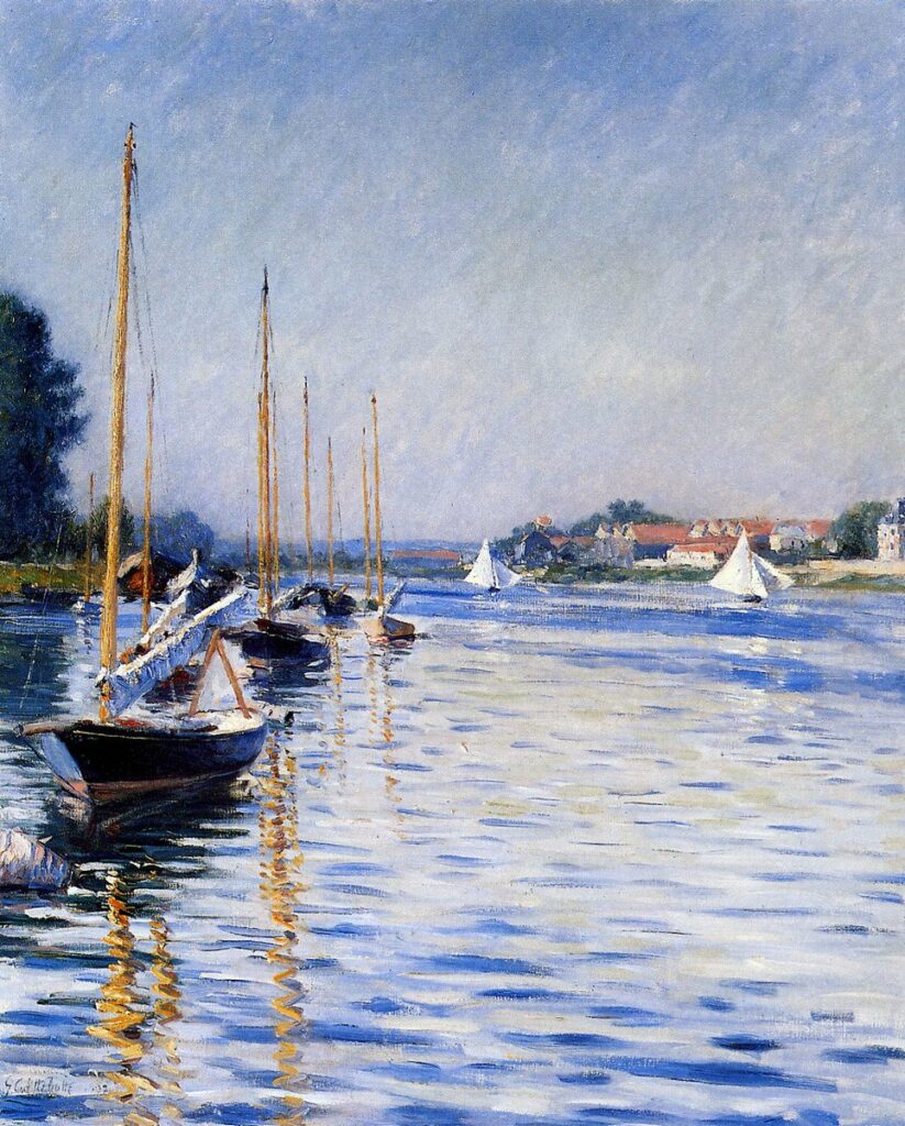 Bateaux sur la Seine de Gustave Caillebotte