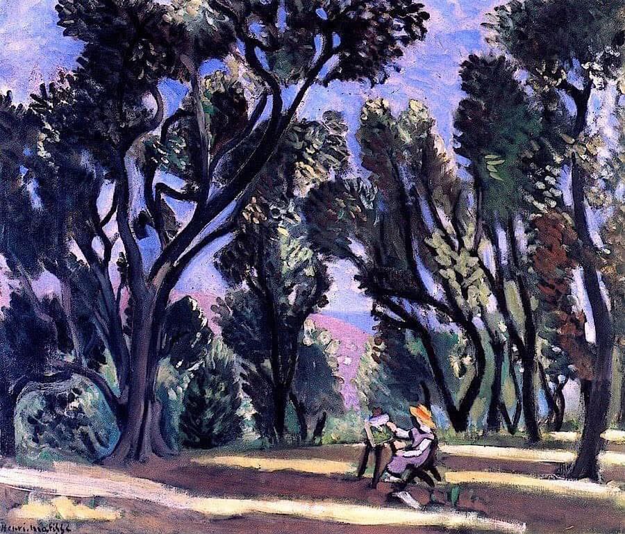 Peintre parmi les oliviers d'Henri Matisse