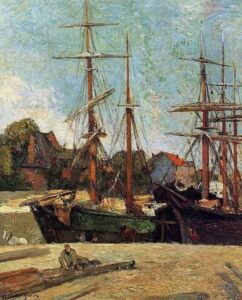 Goélette et trois-mâts par Paul Gauguin