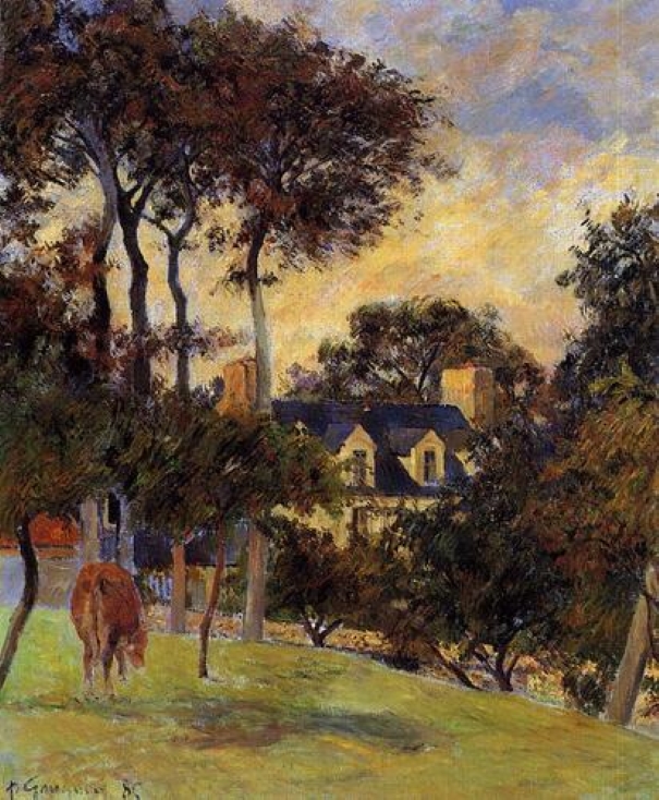 Maison blanche par Paul Gauguin