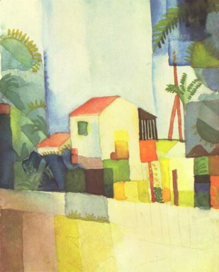 Maison lumineuse par August Macke