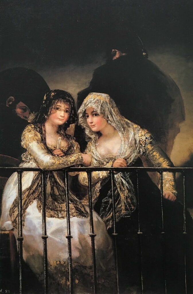 Majas sur un balcon de Goya
