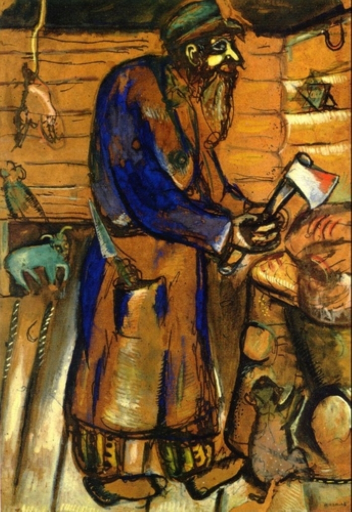 Le boucher par Marc Chagall