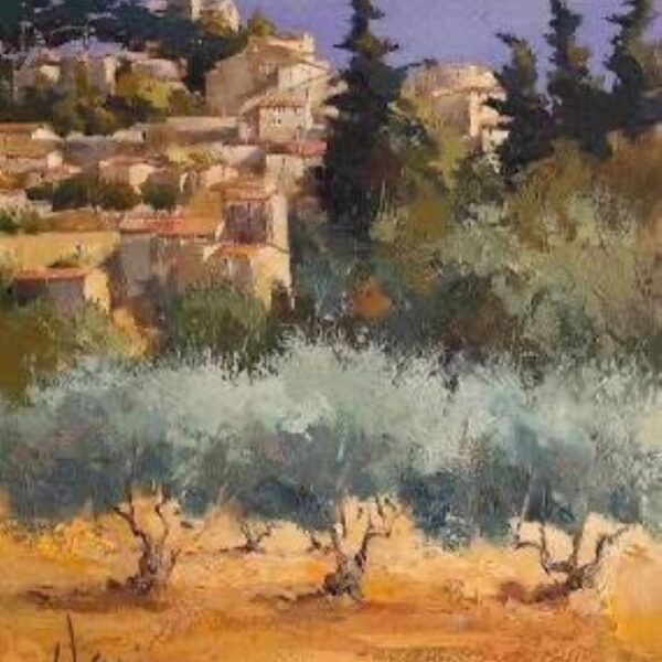 Oliviers et cyprès, Bonnieux par Philippe Janin