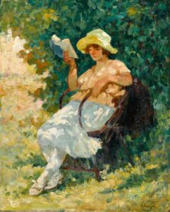 La lecture au jardin par Henri Lebasque