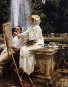 La Fontaine, Villa Torlonia, Frascati, Italie par John Singer Sargent