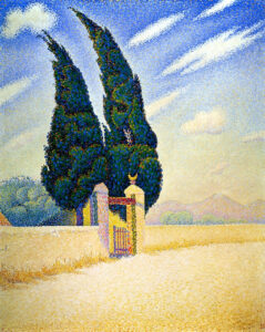 Deux Cyprès de Paul Signac