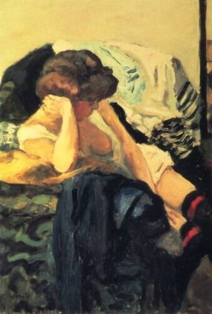 La Jarretière rouge par Pierre Bonnard