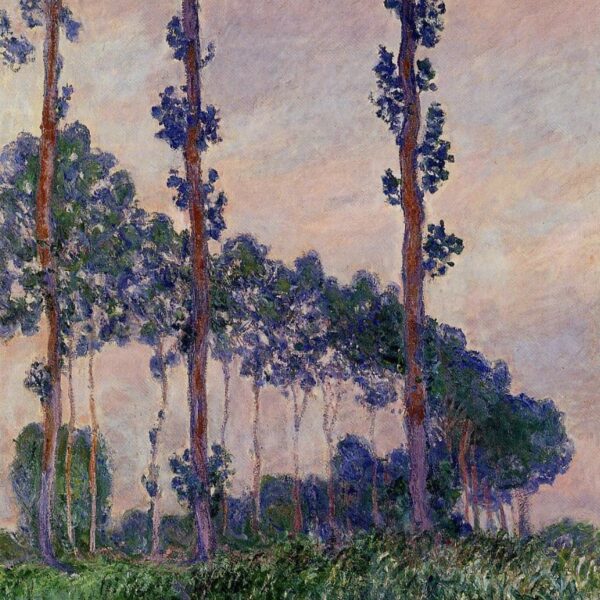 Trois arbres par temps gris par Monet