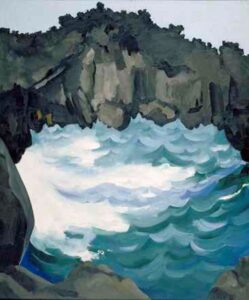 Pont de lave noire, Hana Coast-No. I par Georgia O'Keeffe