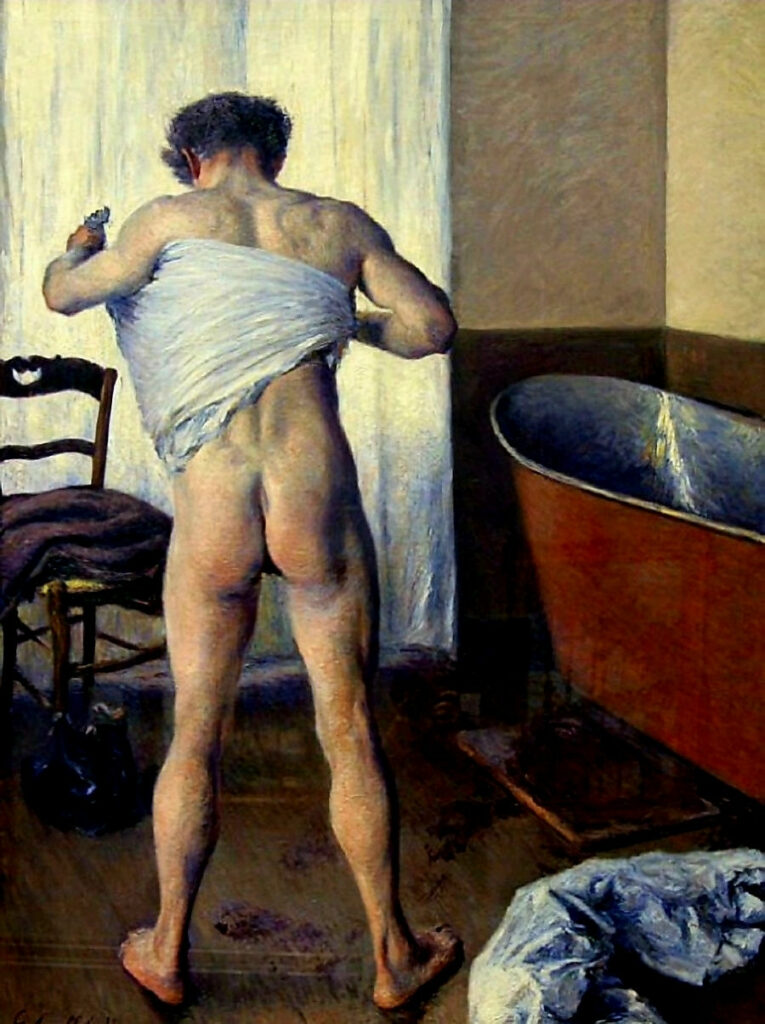 Homme au bain par Caillebotte