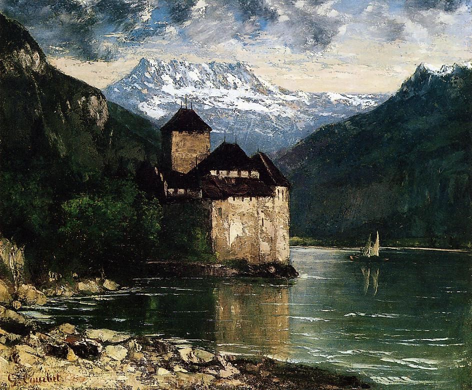 Château du Chillon par Gustave Courbet