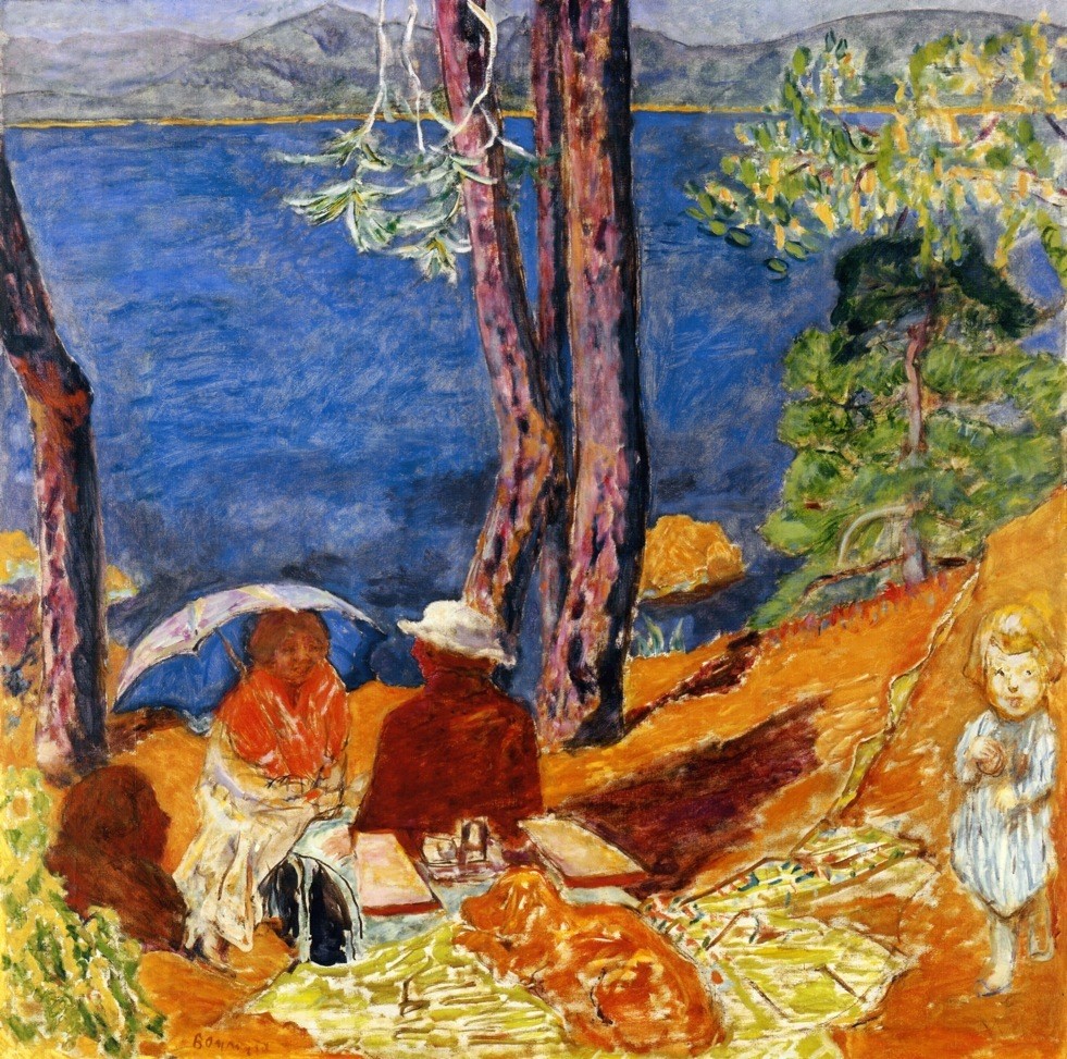 Bord de mer, sous les pins de Pierre Bonnard