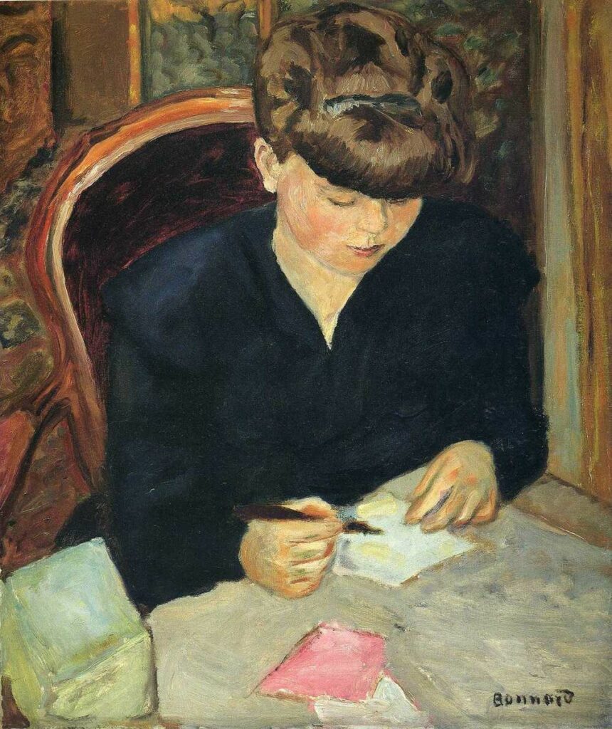 La lettre par Pierre Bonnard