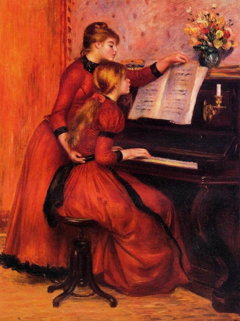 La leçon de piano de Renoir