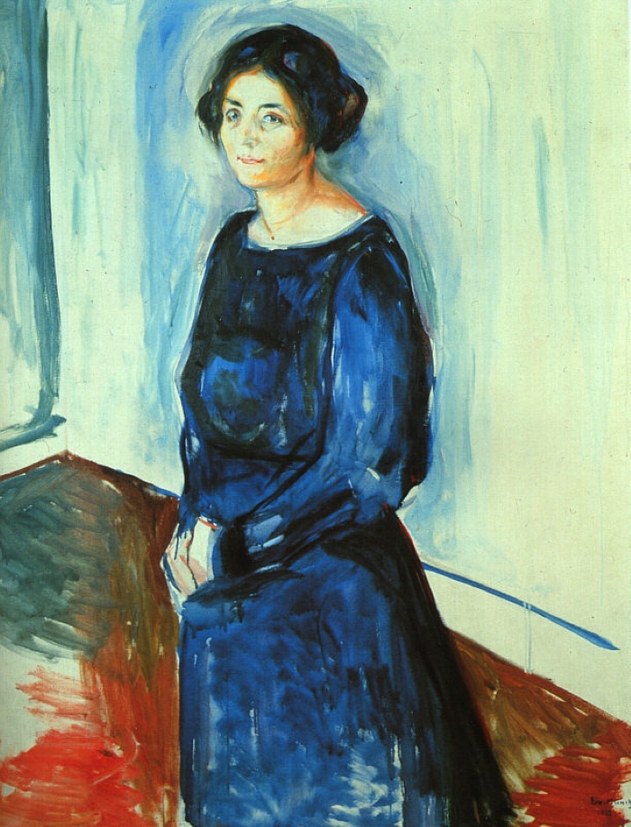 Femme en bleu par Edvard Munch (1921)