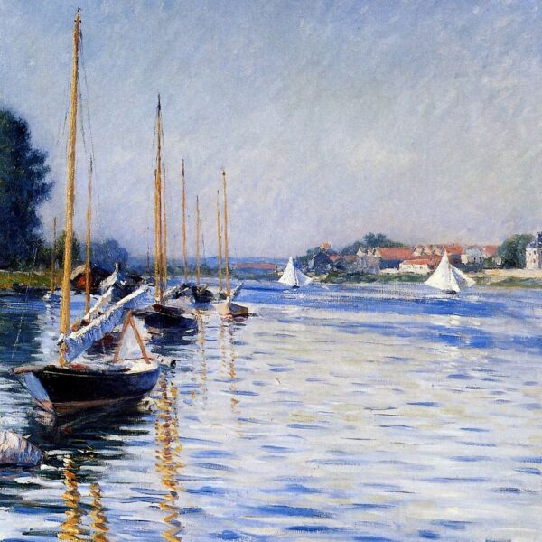 Bateaux sur la Seine à Argenteuil par Gustave Caillebotte