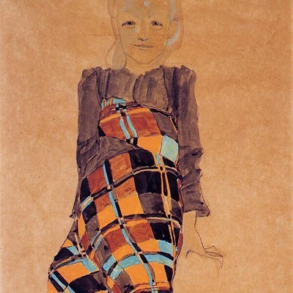 Fille assise par Egon Schiele