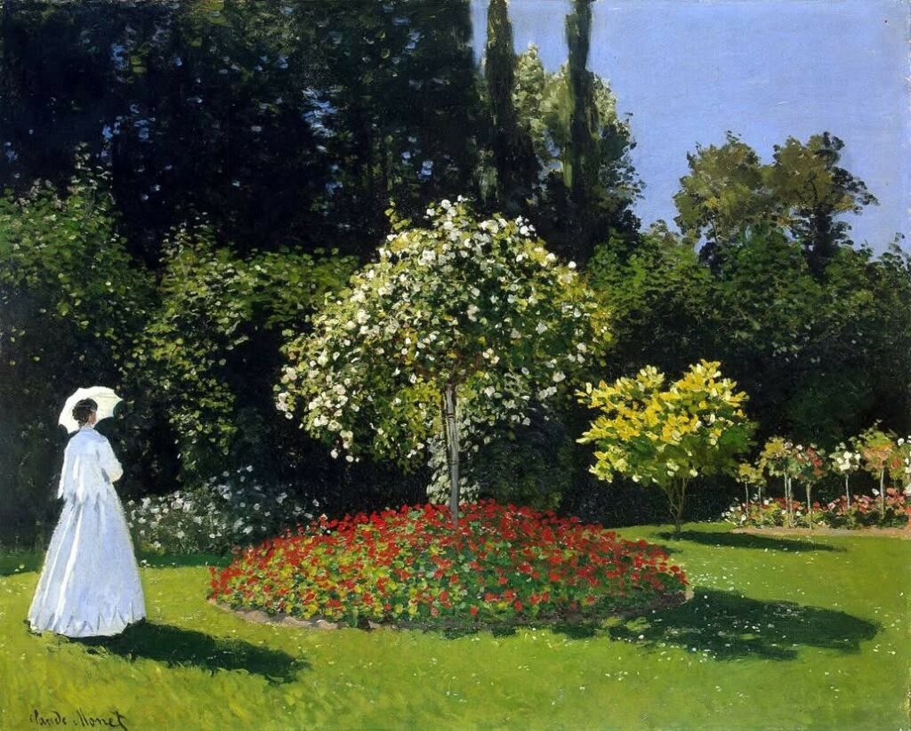 Femme au jardin (1867) de Claude Monet