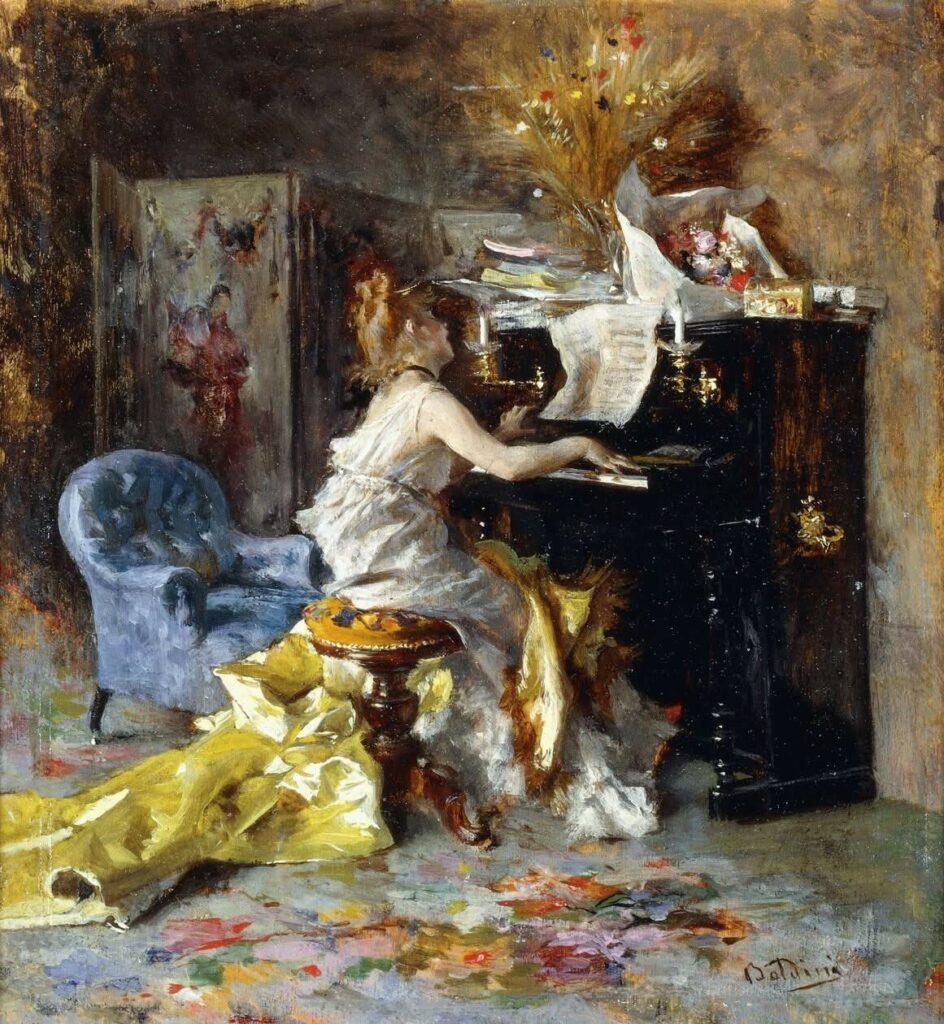 Femme au piano par Giovanni Boldini