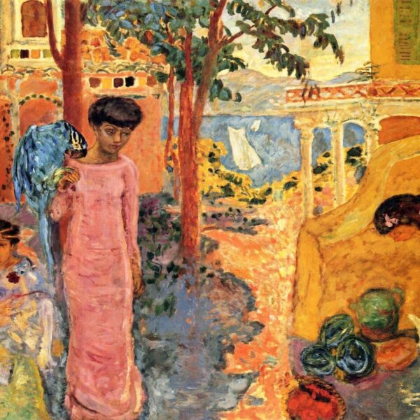 Fille avec un perroquet de Pierre Bonnard