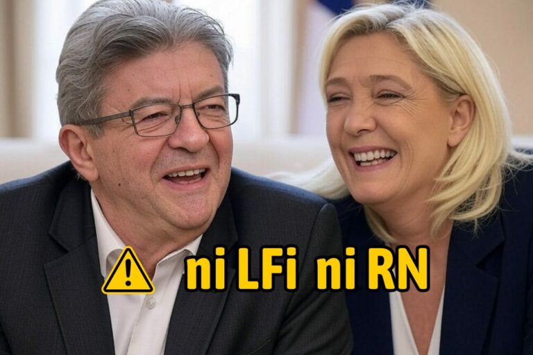 Montage photo Le Pen et Mélenchon