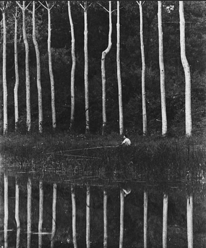 Homme pêchant au bord de la Seine (1950), photo d'Irving Penn