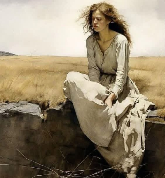 Femme assise (1942) par Andrew Wyeth