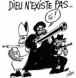 Dieu n'existe pas, dessin de Cabu