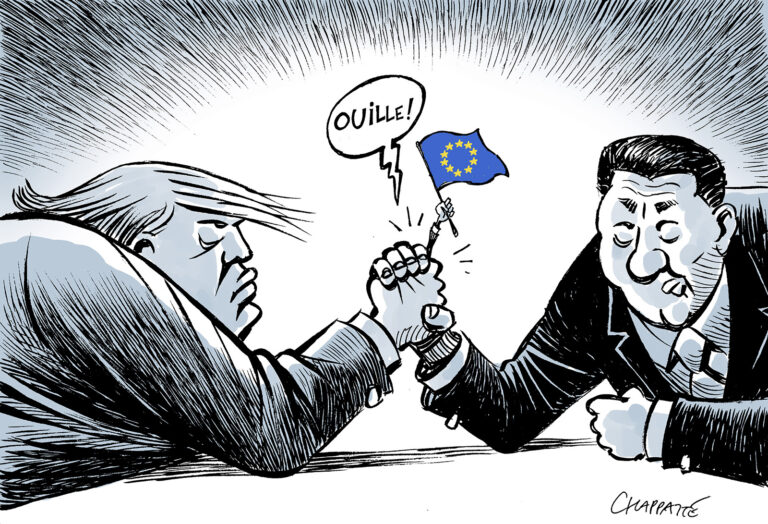 Trump et Xi Jinping négocient, dessin de Chappatte