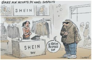 Shein, la mode mais pas seulement, dessin de Chappatte