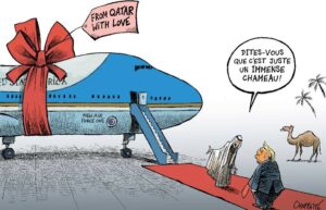 Cadeau du Qatar à Trump, dessin de Chappatte