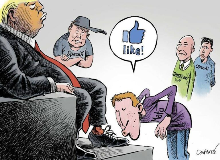 La cour des oligarques, dessin de Chappatte