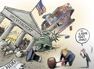 Les 100 jours de Trump, dessin de Chappatte
