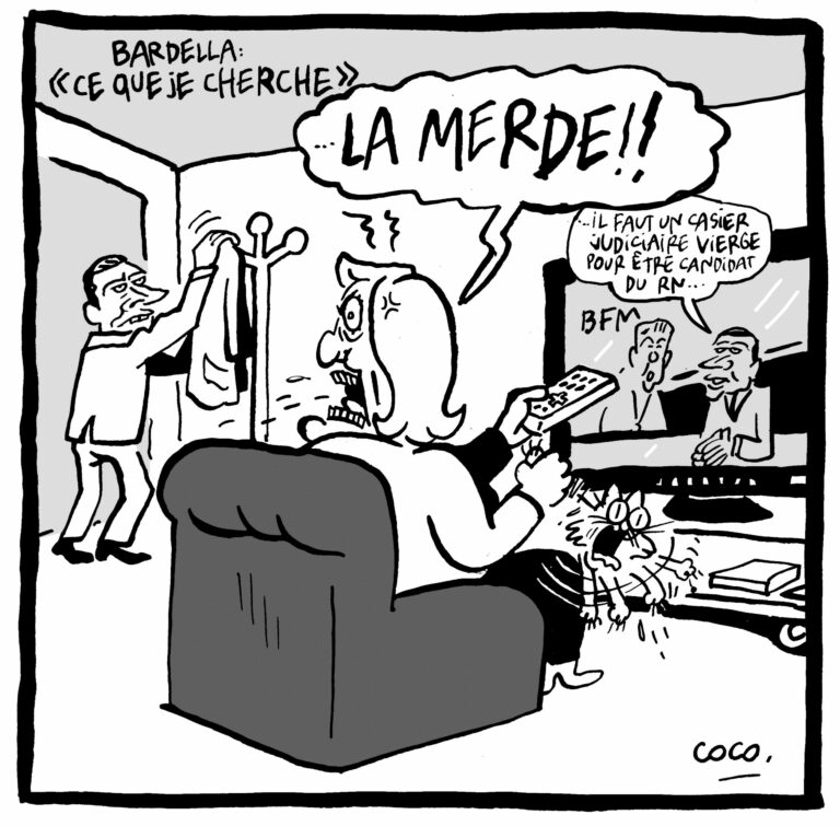 De l'eau dans le gaz au RN, dessin de Coco