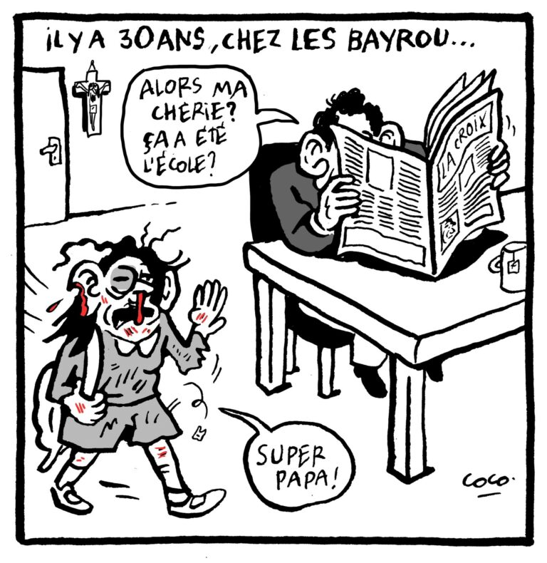 Il y a 30 ans, chez les Bayrou; dessin de Coco